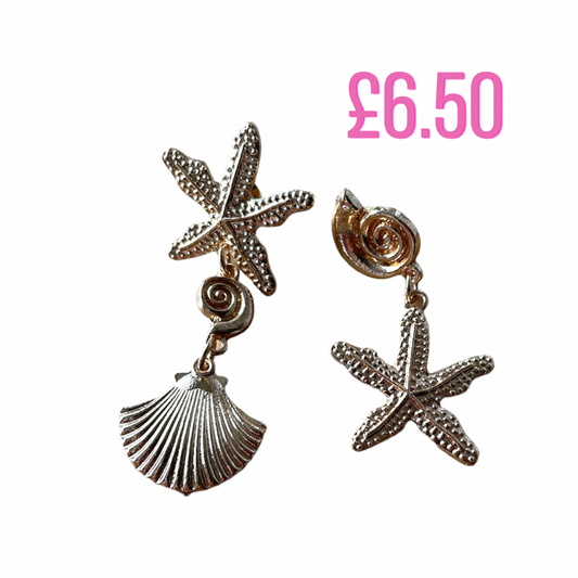 Jewellery Gold shell/starfish earrings ⭐️🐚