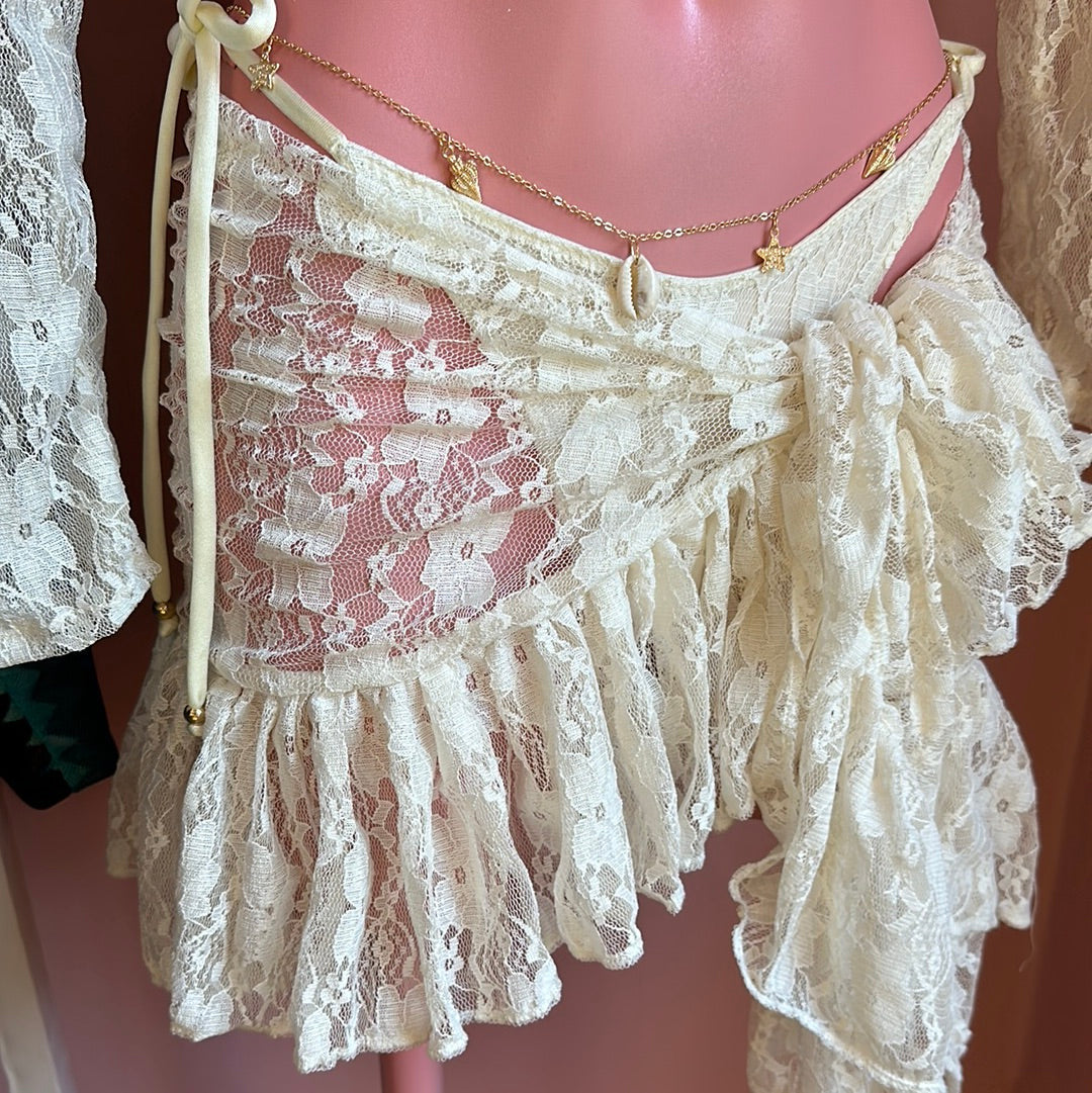 Lace frill sarong 🧵 MADE TO ORDER 🪡