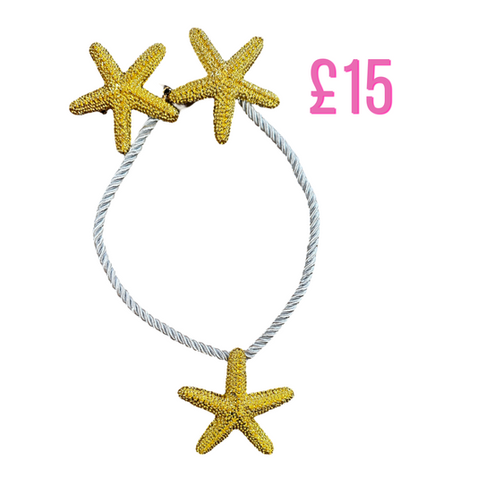 Jewellery white Rope starfish necklace & earrings ⭐️