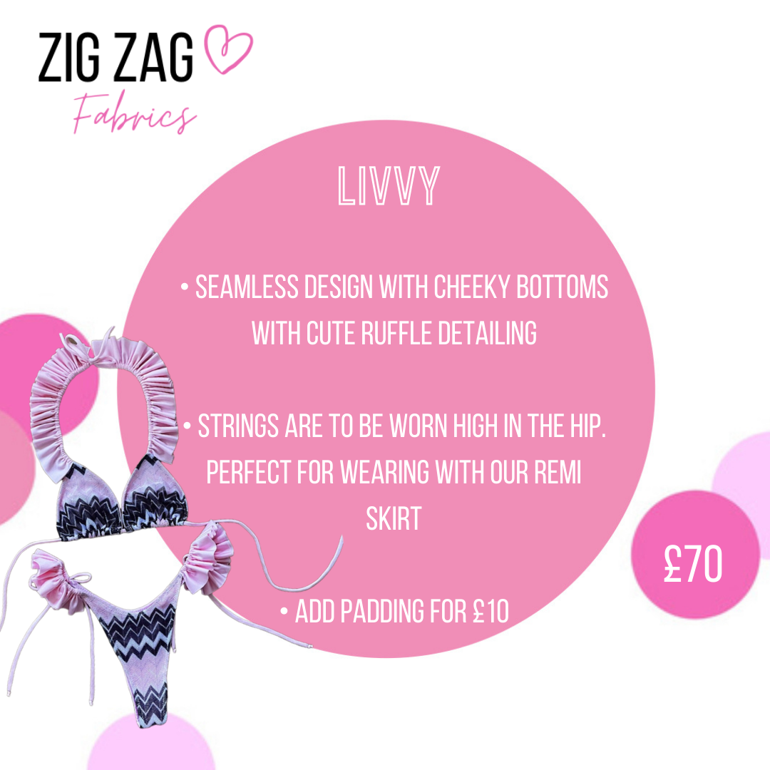 Zigzag - Livvy Frill Bikini - different bottom options 👙 MADE TO ORDER