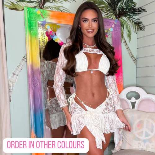 Lace Bikini / Leah Top / Frill Sarong 🧵 MADE TO ORDER 🪡