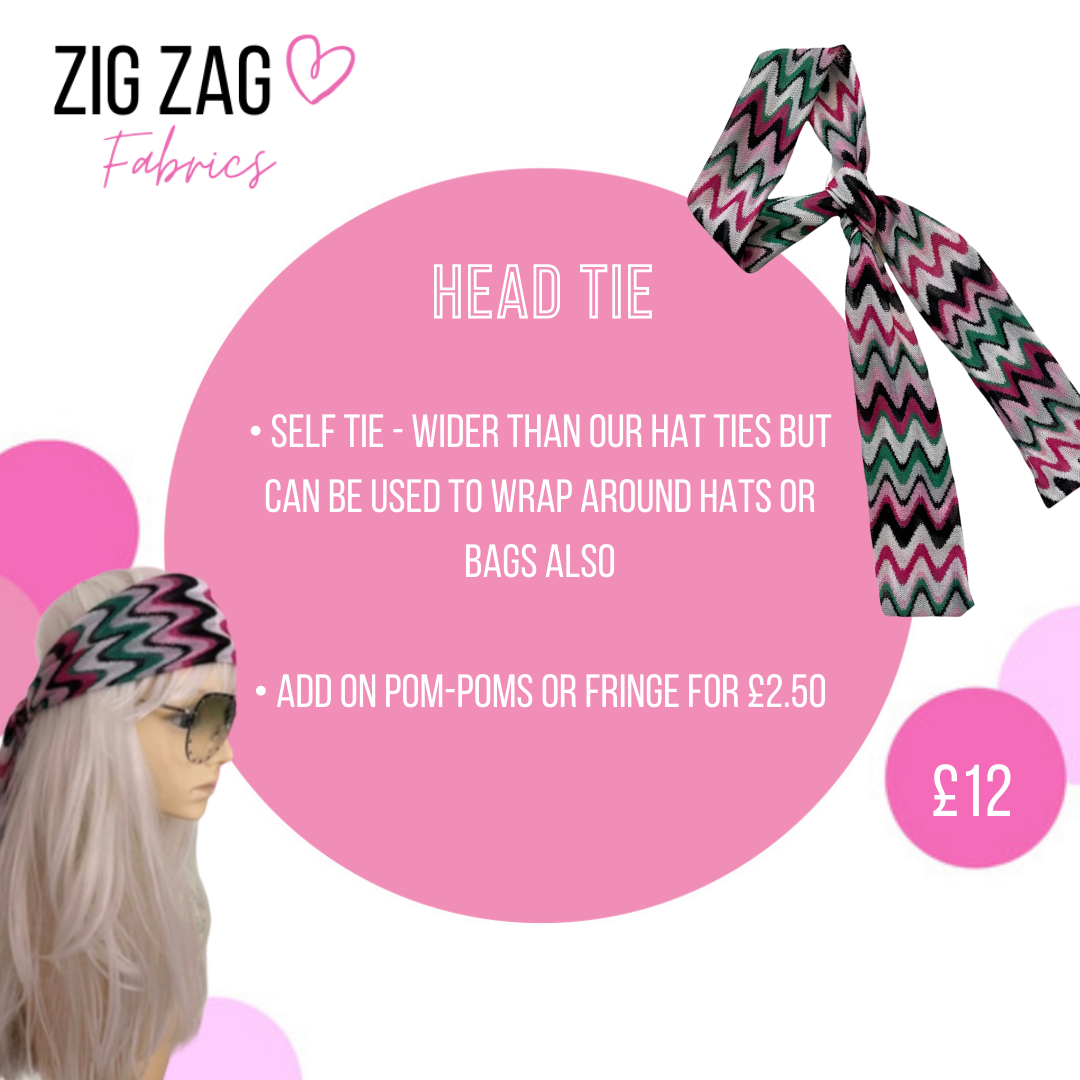 Zigzag - Headwear 👙 MADE TO ORDER