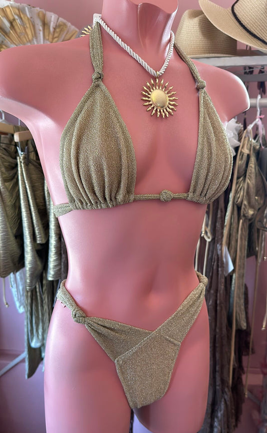 Glitter lurex triangle knot bikini 💫 MADE TO ORDER